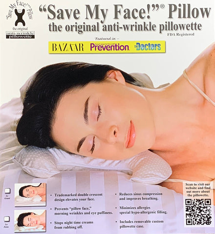 Save My Face Pillow - Large/White (LGPMKFWHT)